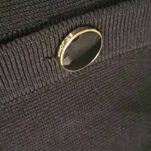 St John Knits black cardigan size small - Picture 2 of 6